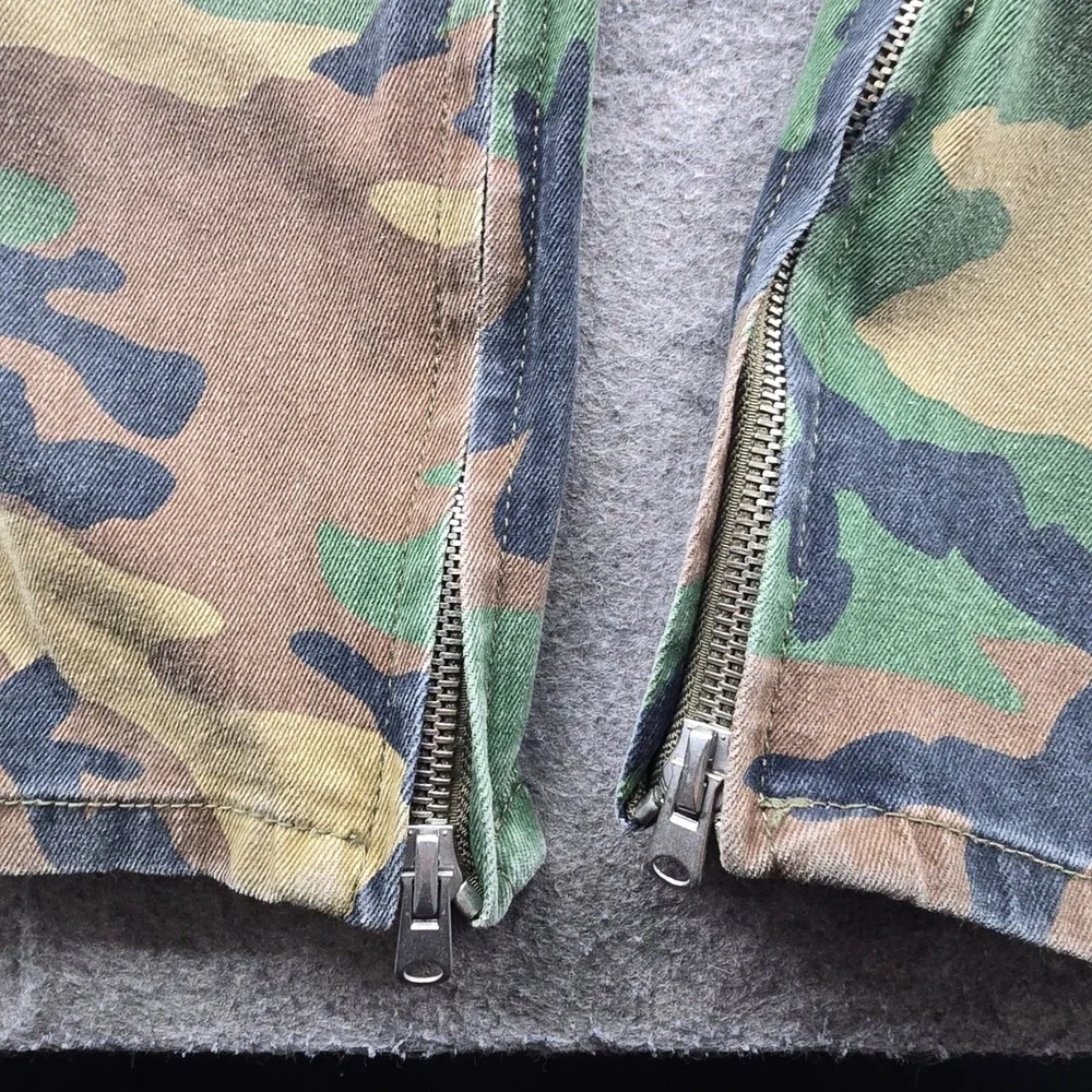 MNML Camo Cargo Pants Mens 2XL Green Good Ankle Zip Slim Tapered Streetwear